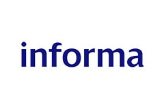 White tile with the word Informa written in blue.