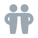 Grey tile with icon of two people embracing each other.