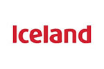 White tile with the word Iceland written in red.
