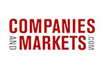 White tile with the words 'Companies and Markets.com' written in red.