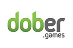 White tile with the words 'Dober Games' written in green and black.